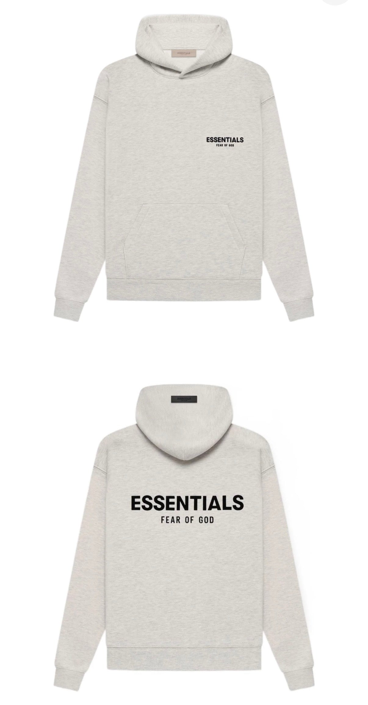 Sweat à capuche Essentials Fear of God ‘Light Oatmeal’ logo